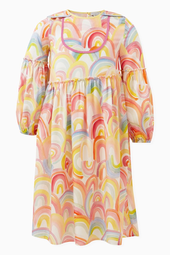 

All-over Rainbow Dress in Organic Cotton, Multicolour