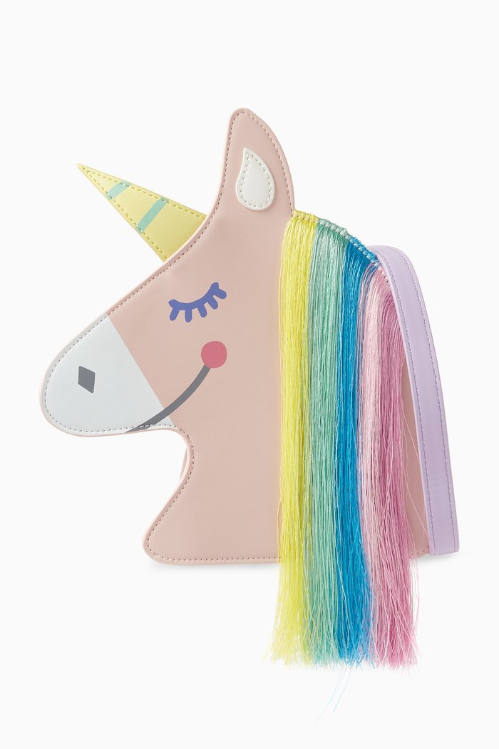 

Unicorn Shoulder Bag in Polyurethane, Pink