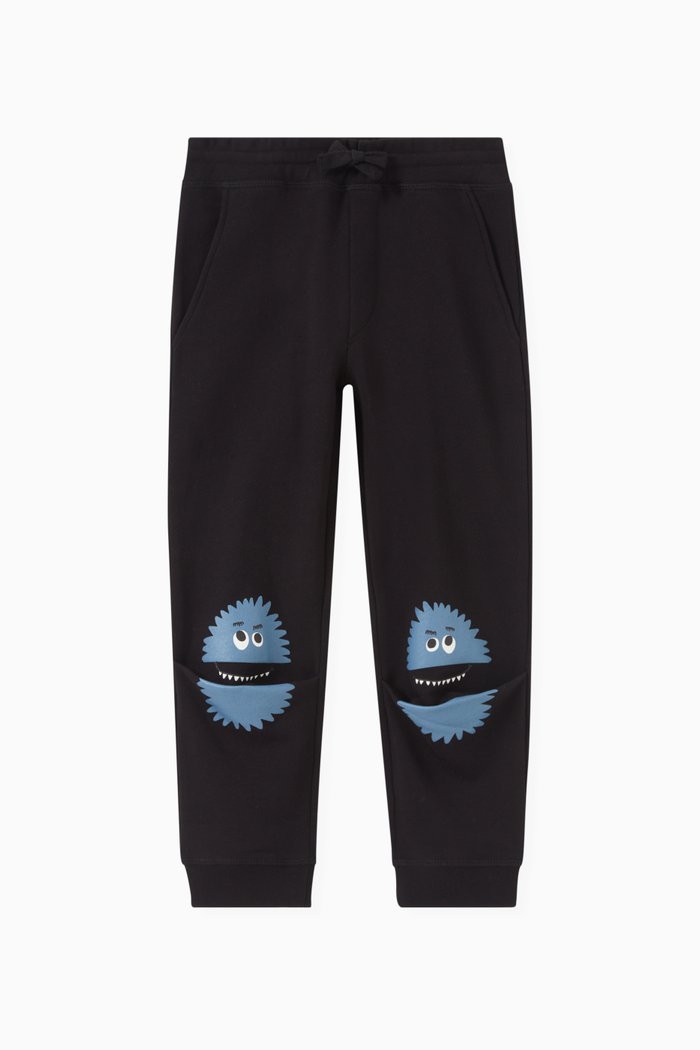 

Monster-patch Sweatpants in Cotton, Black
