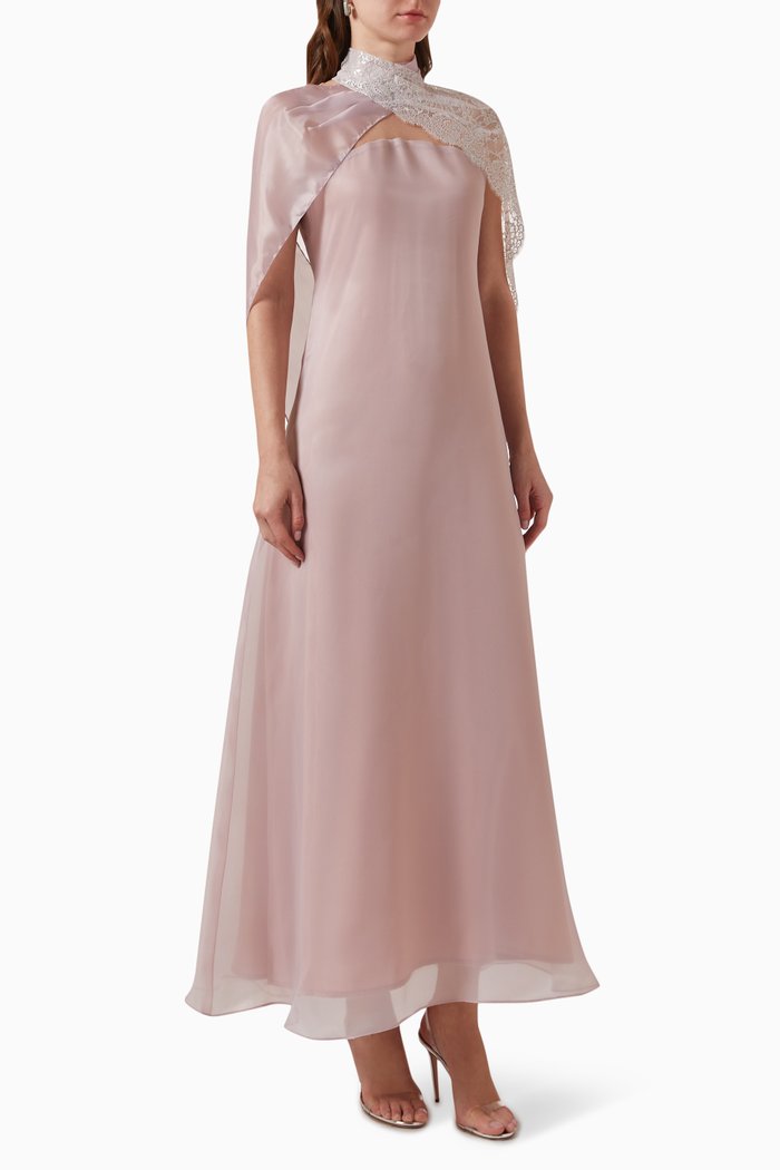 

Cape Kaftan in Organza, Pink