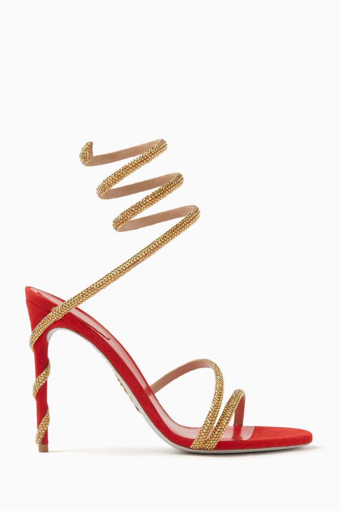 Margot 105 Sandals in Suede, Gold
