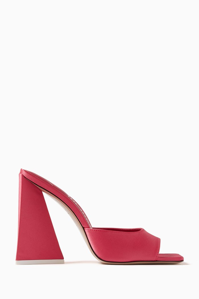 

Devon 115 Mule Sandals in Satin, Pink