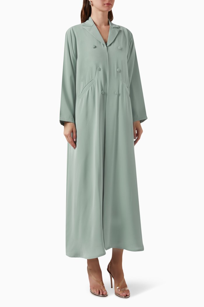 

Coat-style Abaya in Nada-fabric, Green