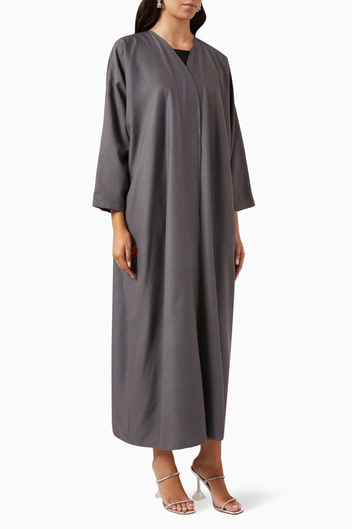 

Wrap-front Abaya, Grey