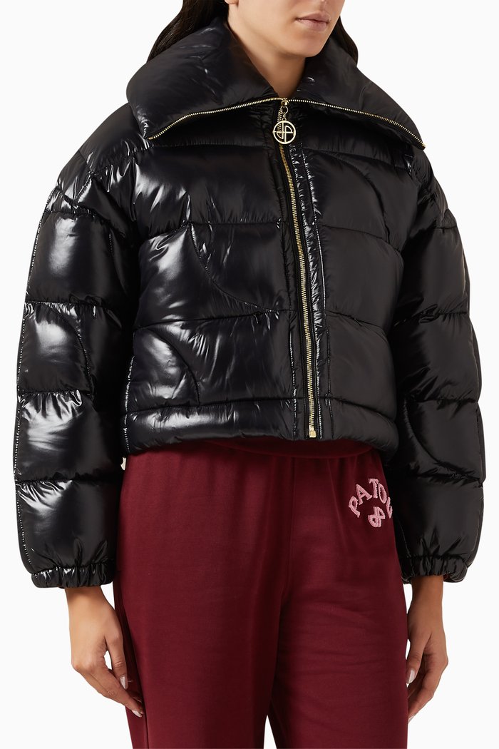 

Padded Short Puffer Jacket, Black