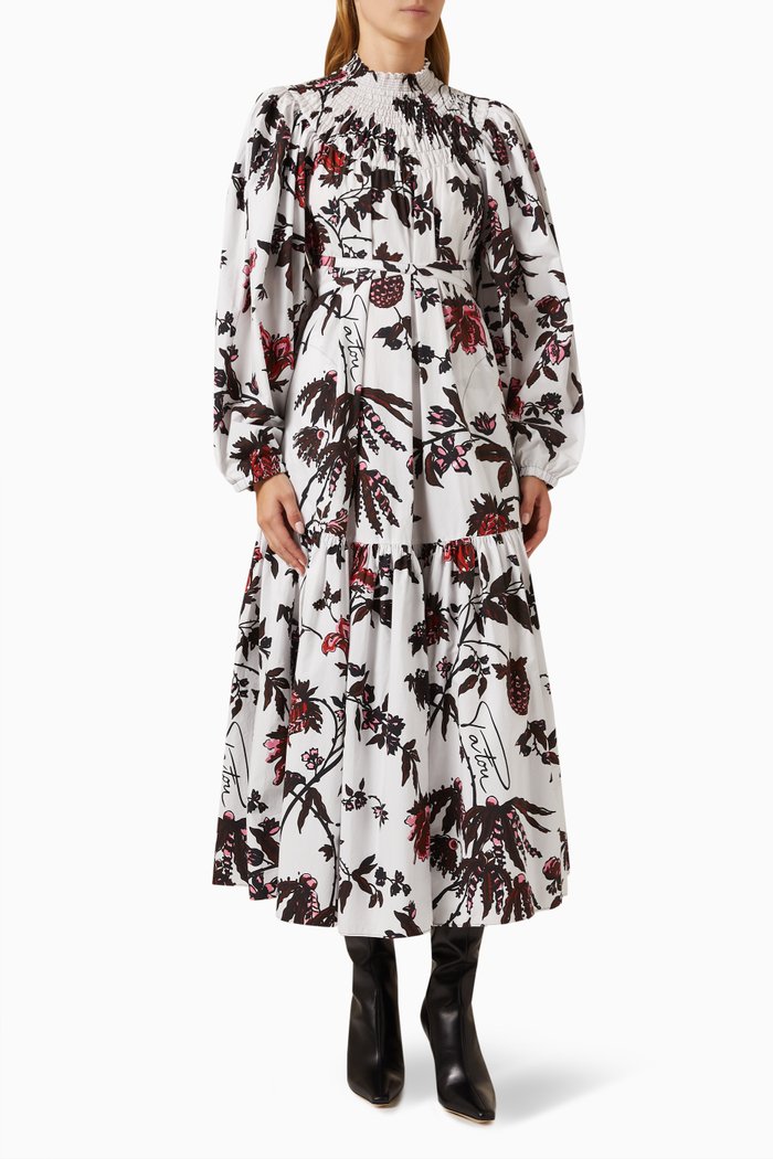 

Cocktail Smock Dress in Organic Cotton, Multicolour