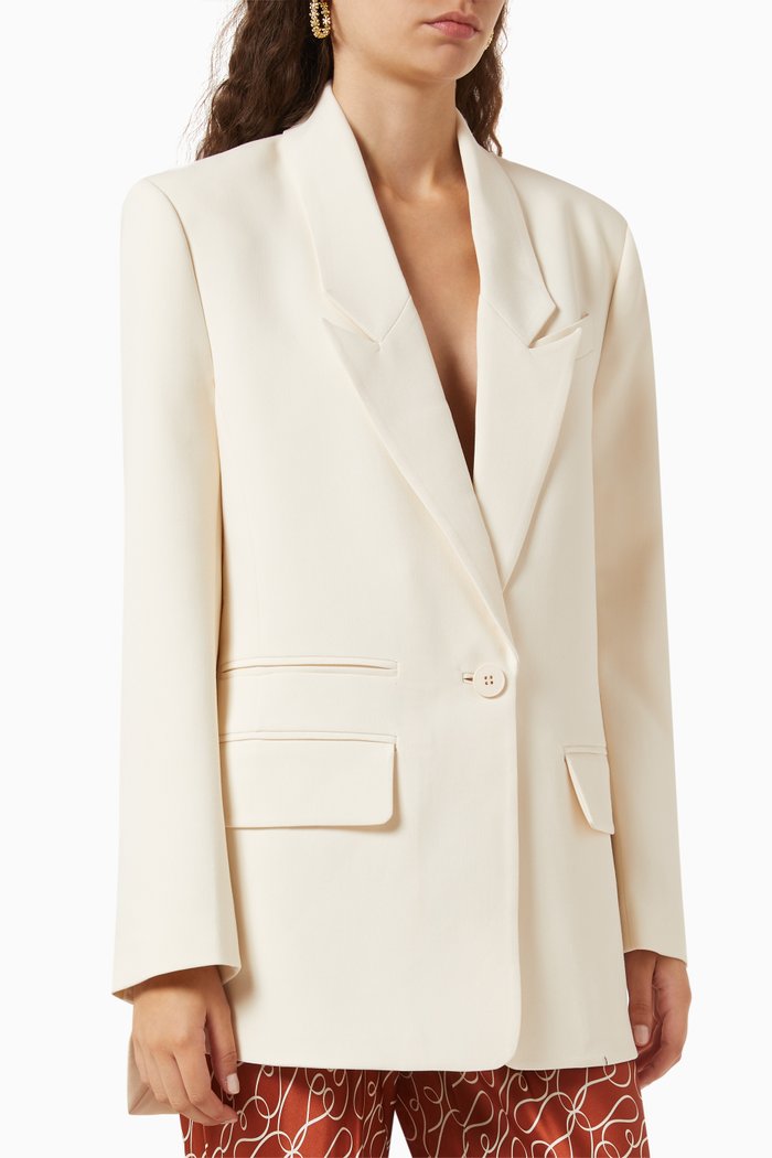 

Irena Oversized Blazer in Viscose-blend, Neutral
