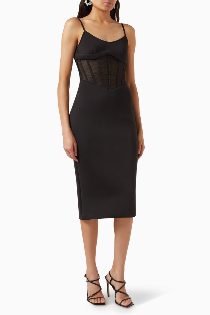 

Emily Midi Dress, Black