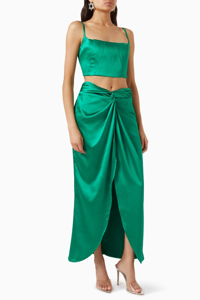 

Marcus Top & Skirt Set, Green