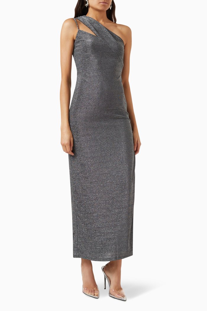 

Theodore One-shoulder Maxi Dress, Grey
