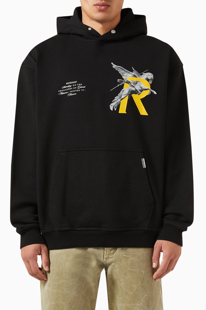 

Giants Graphic-print Hoodie in Cotton, Black