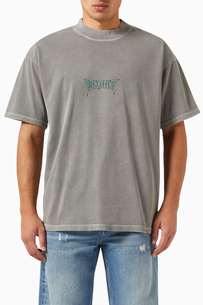 

Rock Logo T-shirt in Cotton-jersey, Grey