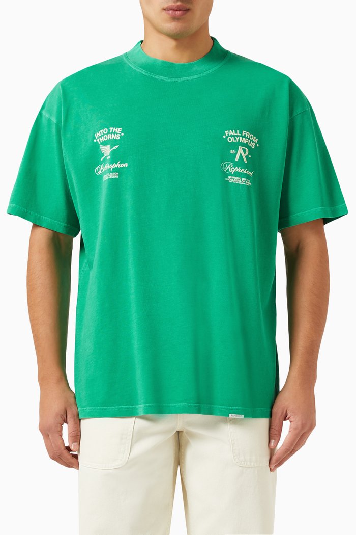 

Fall From Olympus T-shirt in Cotton-jersey, Green