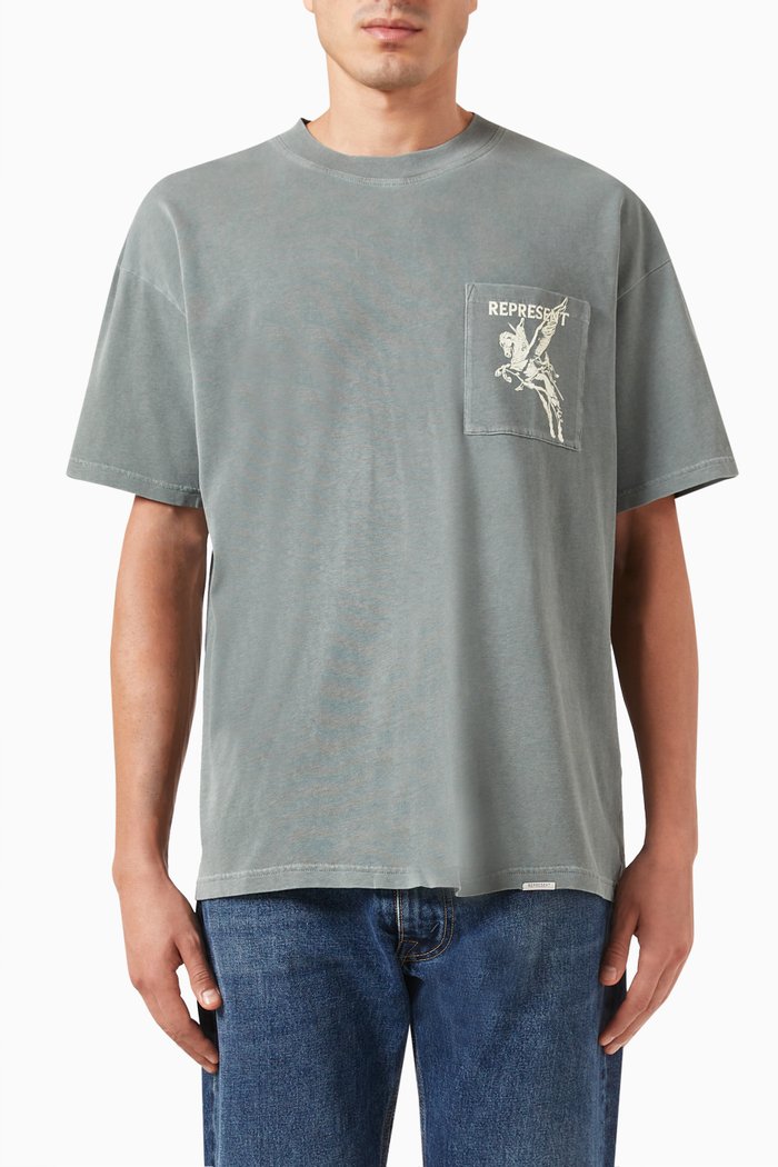 

Power & Speed T-shirt in Cotton, Green