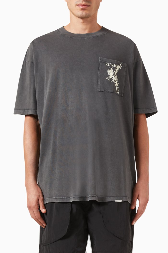 

Power & Speed T-shirt in Cotton, Grey