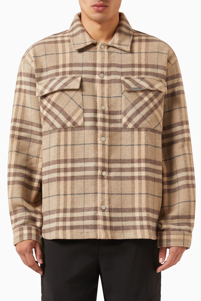 

Initial Shirt in Flannel, Brown