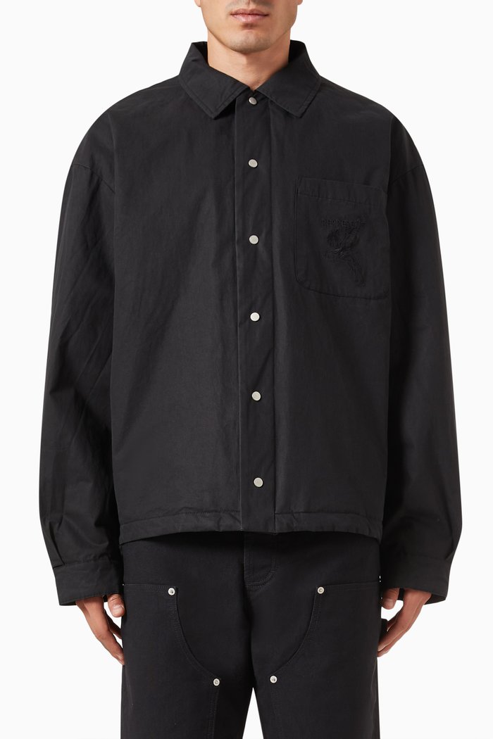

Logo-embroidered Shirt in Cotton, Black