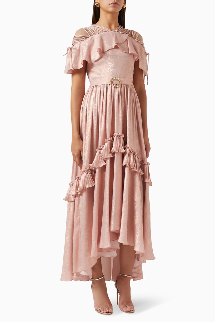

Ruffled Maxi Dress, Pink