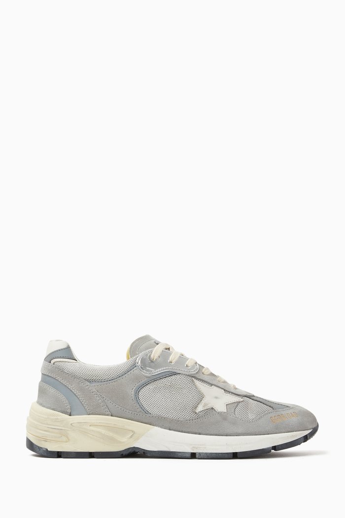 

Dad-Star Running Sneakers in Suede& Mesh, Grey