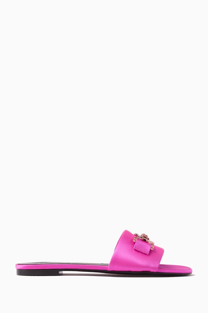 

La Medusa Crystal-embellished Mule Sandals in Satin, Multicolour