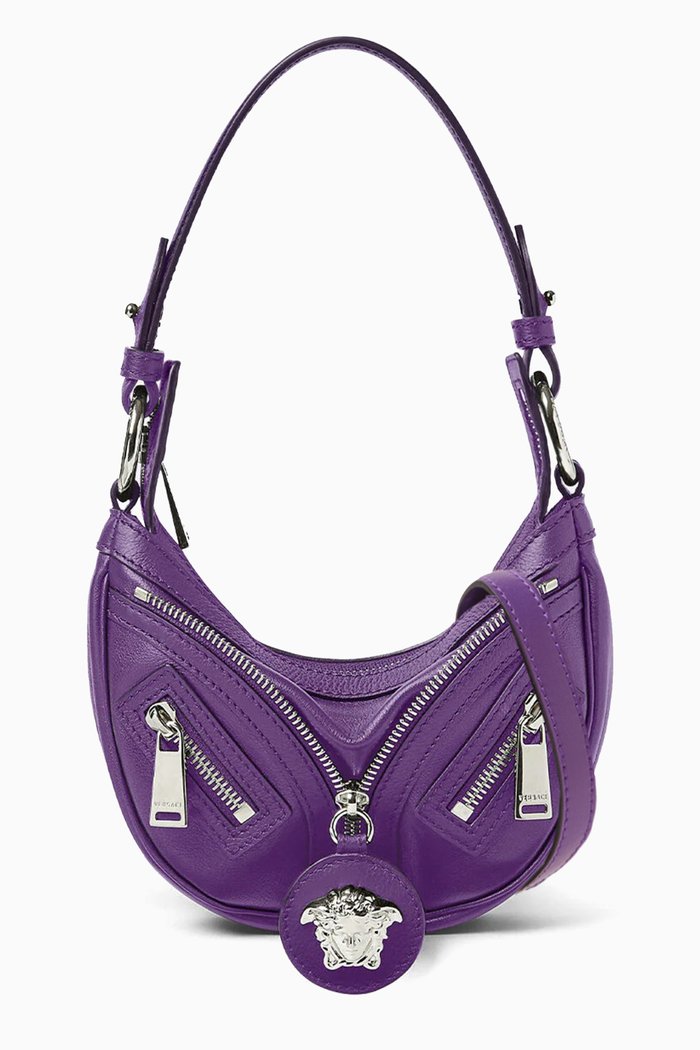 

Mini Repeat Hobo Bag in Smooth Leather, Multicolour