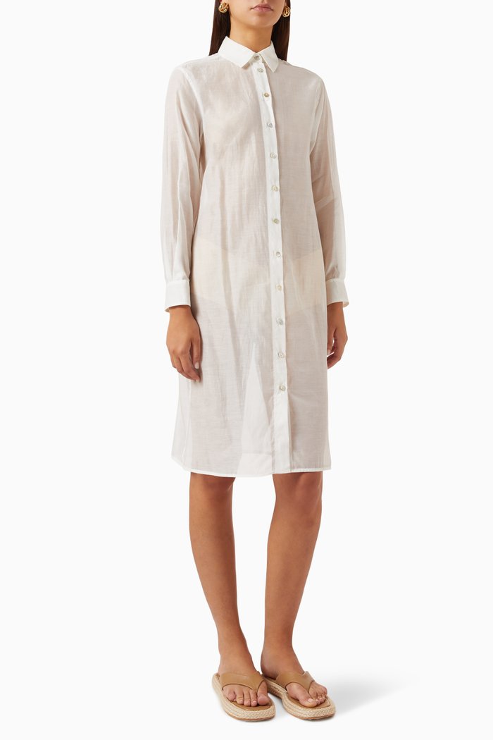 

Falesia Shirt Dress, White