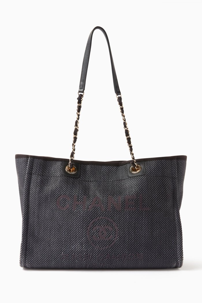 

Small Deauville Tote Bag in Canvas, Blue