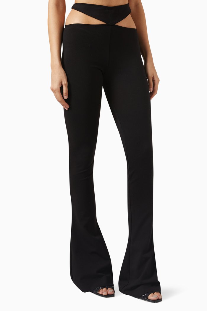 

Remi Cut-out Pants in Techno-jersey, Black