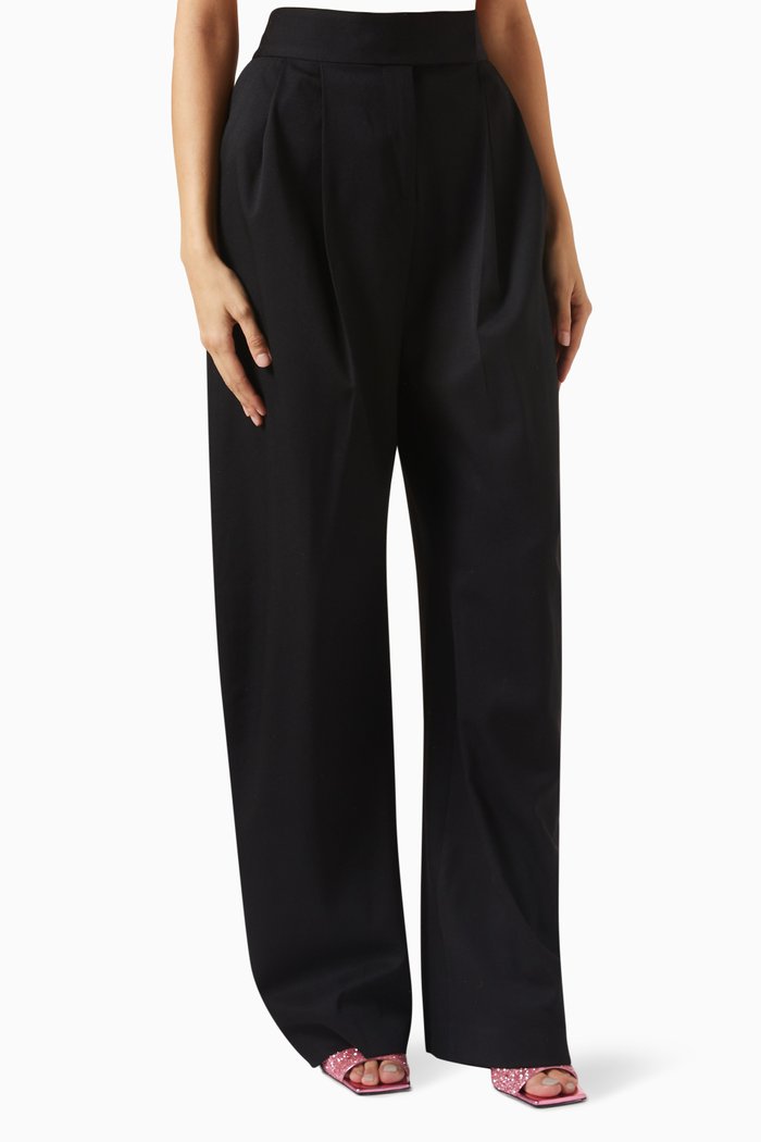 

Gary Oversized Pants in Wool, Black
