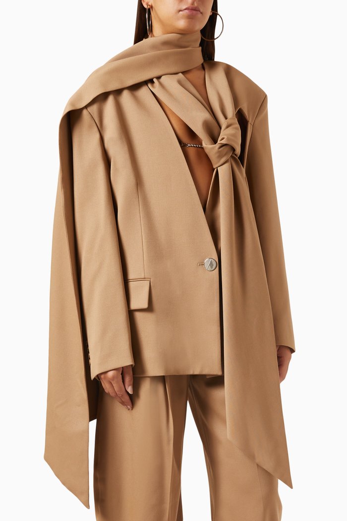 

Axel Oversized Blazer in Wool, Brown