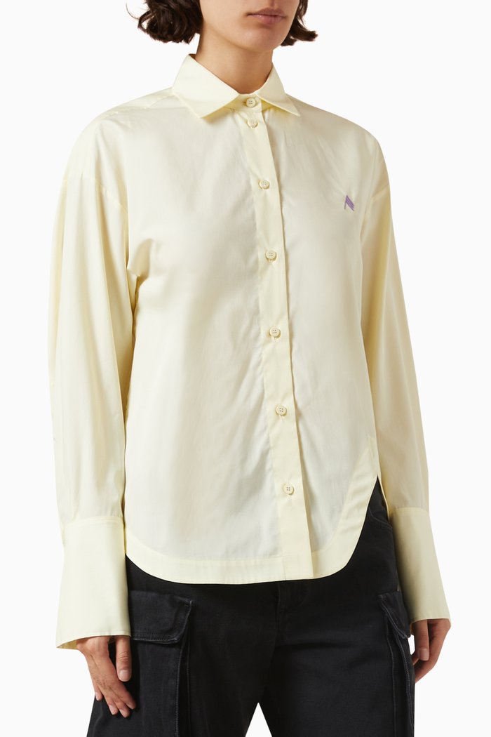 

Logo Shirt in Cotton-poplin, Yellow