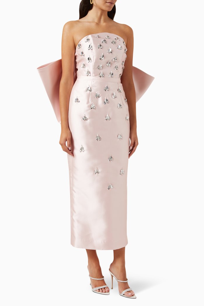 

Embellished Strapless Dress, Pink
