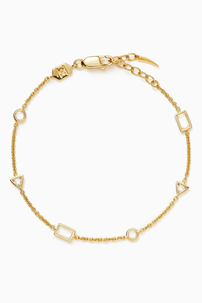 

Floating Stone Charm Bracelet in 18kt Recycled Gold-plated Vermeil