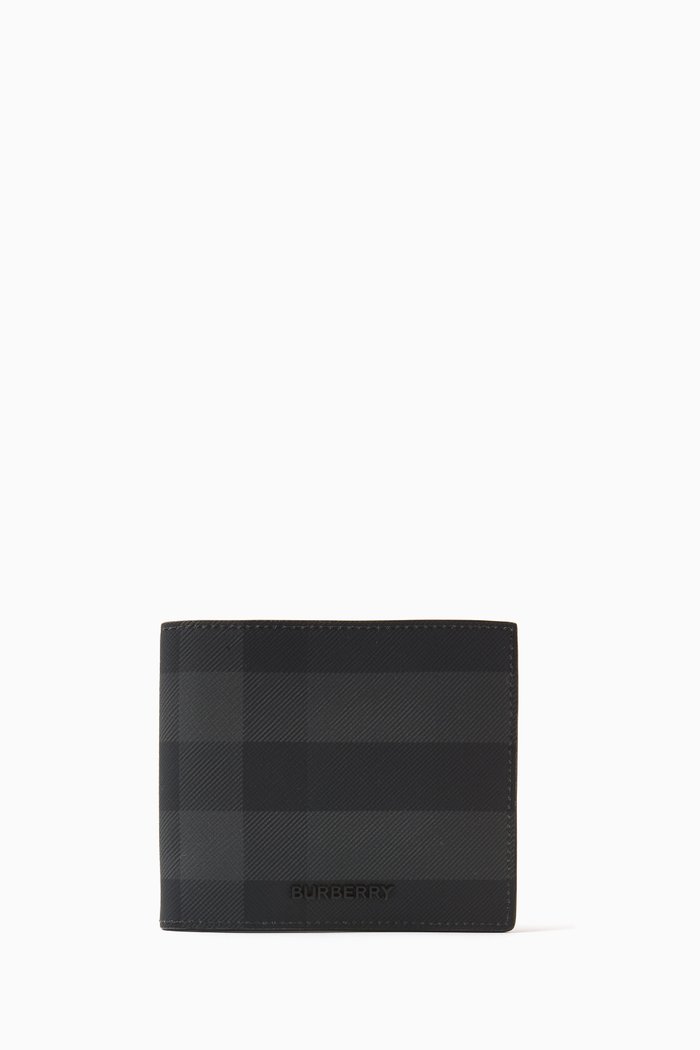 

Bifold Wallet in Eco-canvas & Leather, Grey