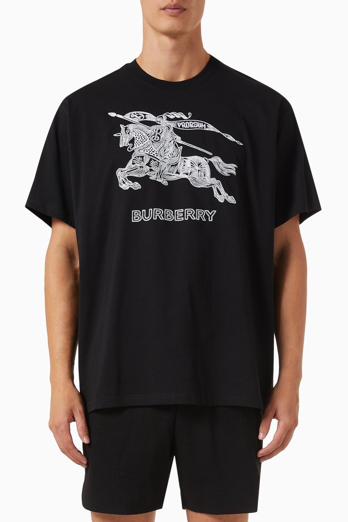 

Dezi Logo T-shirt in Cotton Jersey, Black