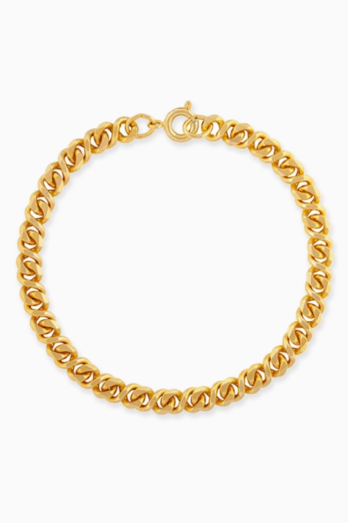 Rediscovered 1990s Curb Chain Bracelet, Gold