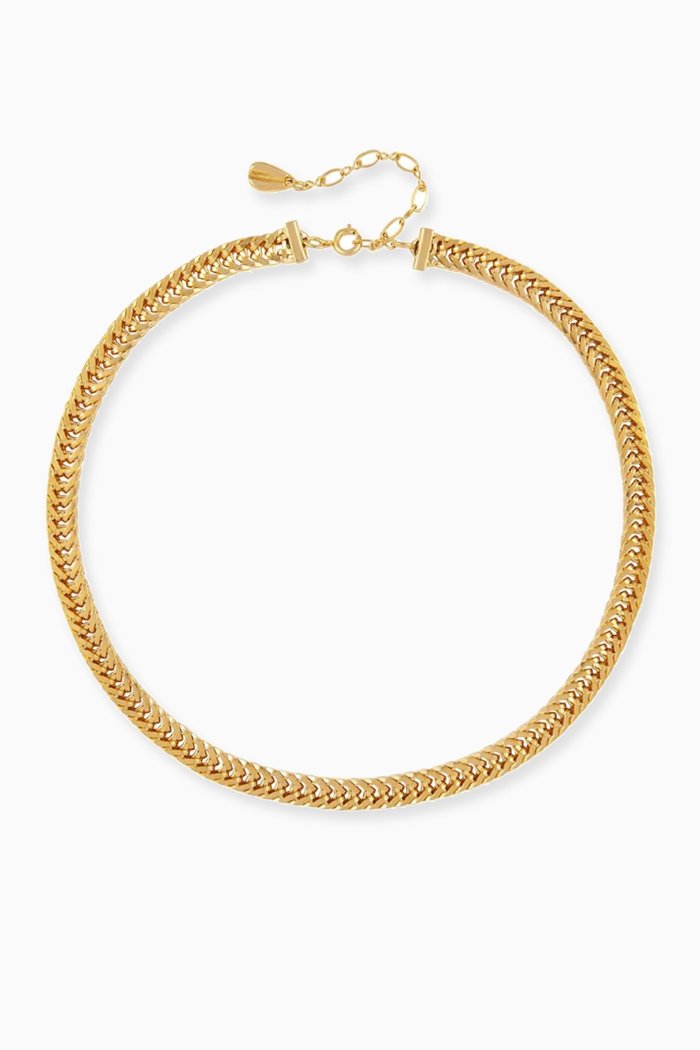 

Rediscovered 1980s Collar Necklace, Gold