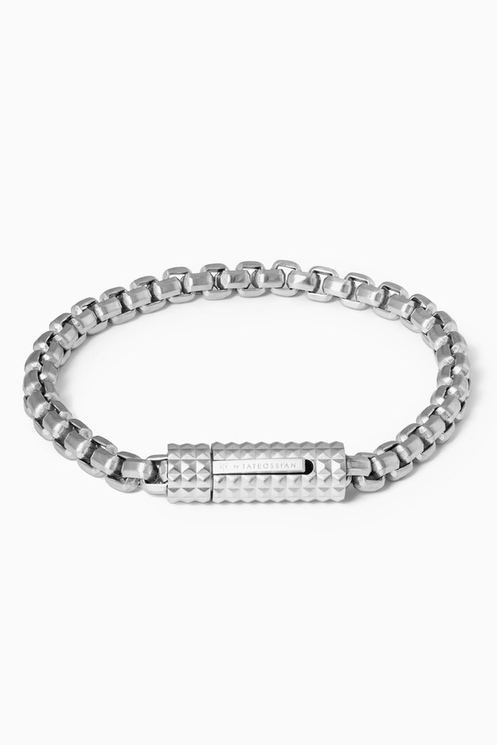 

Giza Box Bracelet in Stainless Steel, Silver