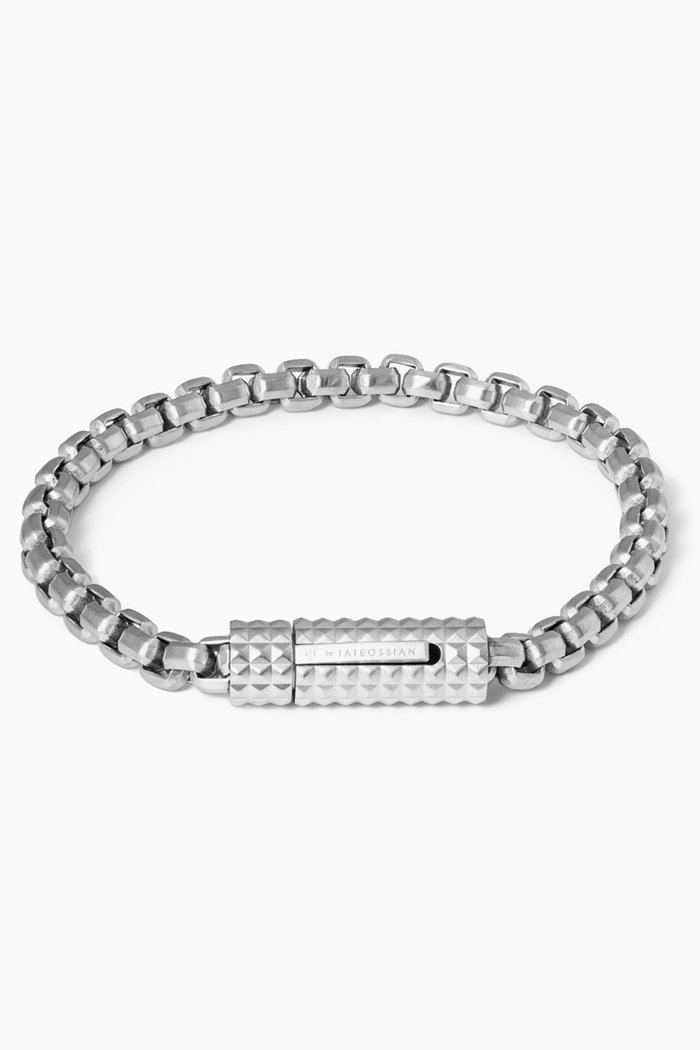 

Giza Box Bracelet in Stainless Steel, Silver