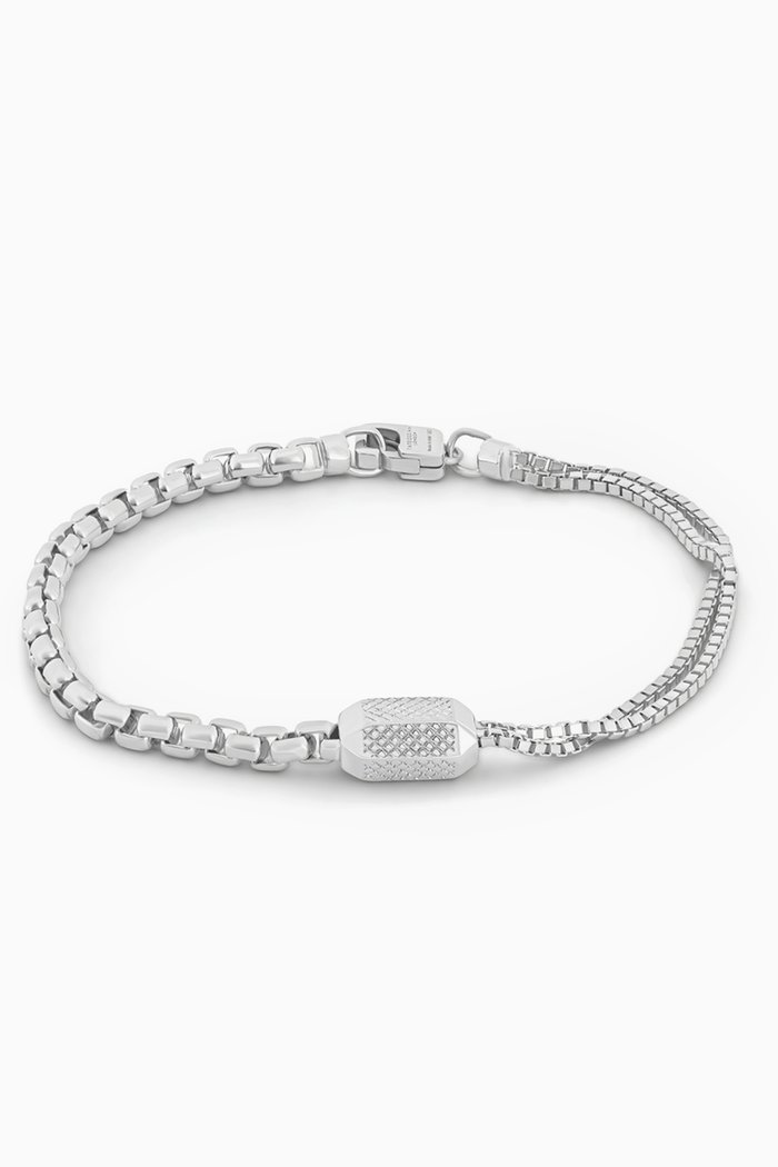 Hexade Box Bracelet in Sterling Silver