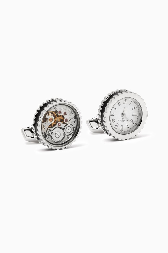 

Vintage Heritage Skeleton Watch Cufflinks, Silver
