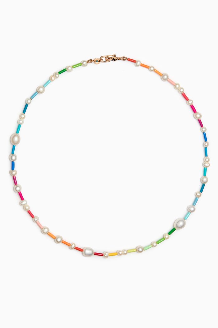 

The Happy Pearl Necklace in Enamel, Multicolour