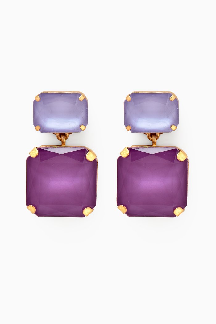 

The Maxi Gum Drop Earrings, Purple