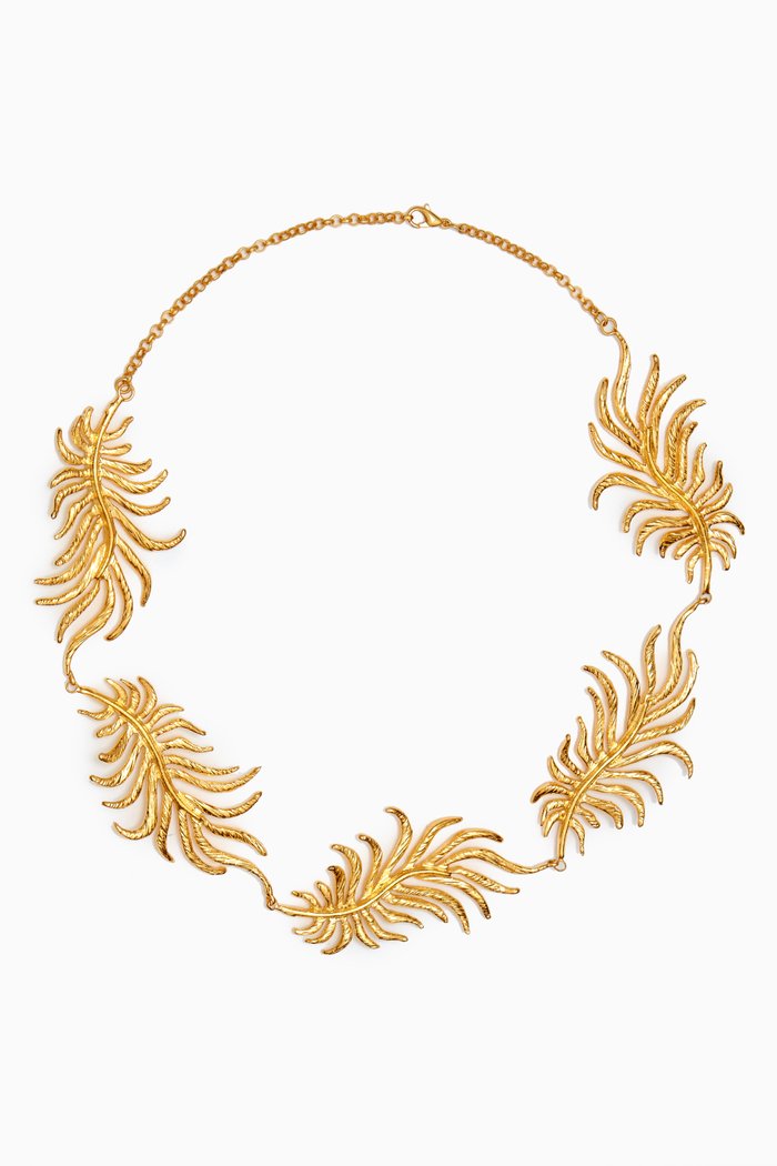 

Dancing Leaf Necklace in 24kt Gold-plated Brass