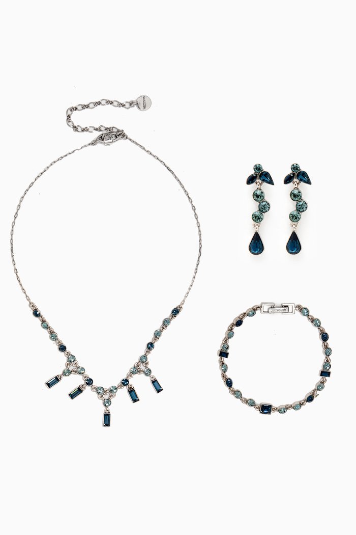 

2000s Vintage Givenchy Bracelet, Earring & Necklace Set, Silver