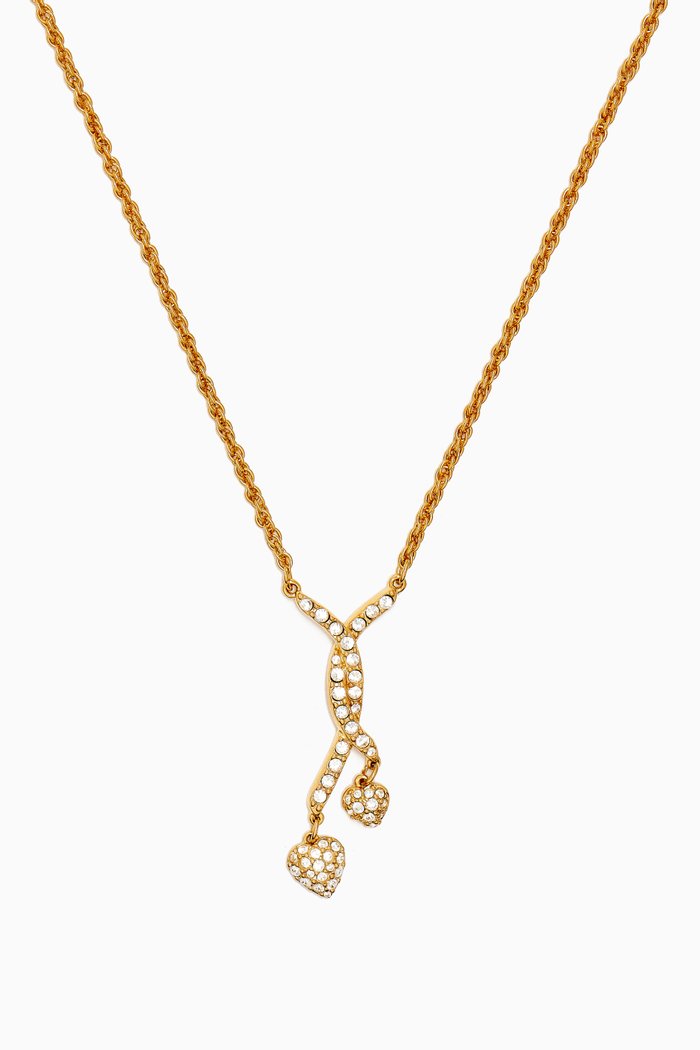 

1990s Swarovski Necklace, Gold