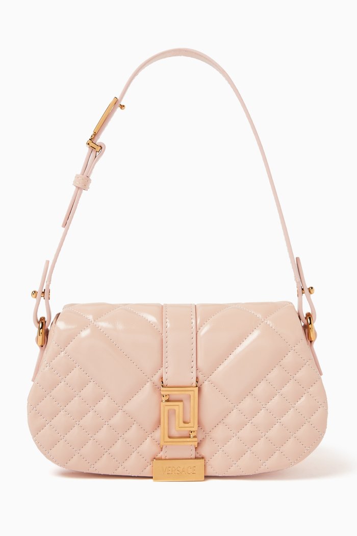 

Mini Goddess Bag in Quilted Leather, Neutral