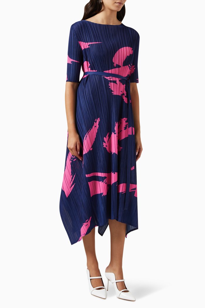 

Trista Abstract Print Dress, Blue