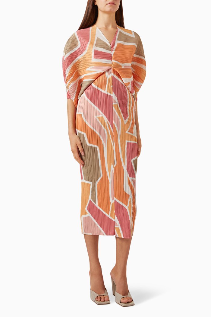 

Aika Print Dress, Orange