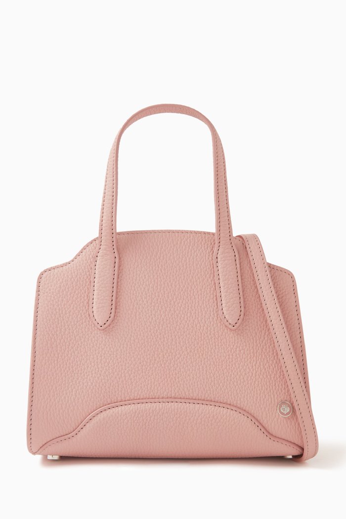 

Micro Sesia Tote Bag in Dyed Calfskin, Pink